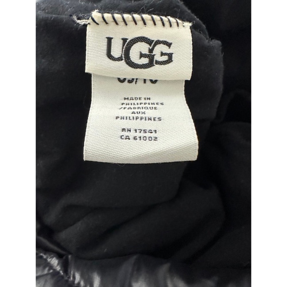 NWOT UGG Womens Black Quilted Puffer Aviator Trapper Hat One Size - Picture 8 of 8